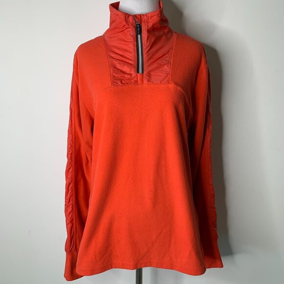 Musto Women's Orange 1/2 Zip Up Long Sleeve Pullover Fleece Size 8 - Picture 1 of 13
